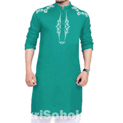 Fabric Semi Long Print Punjabi